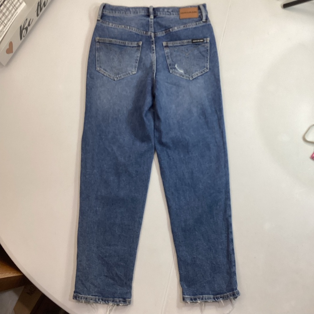 Calvin Klein High Rise Straight Button Fly Jeans - Picture 2 of 9